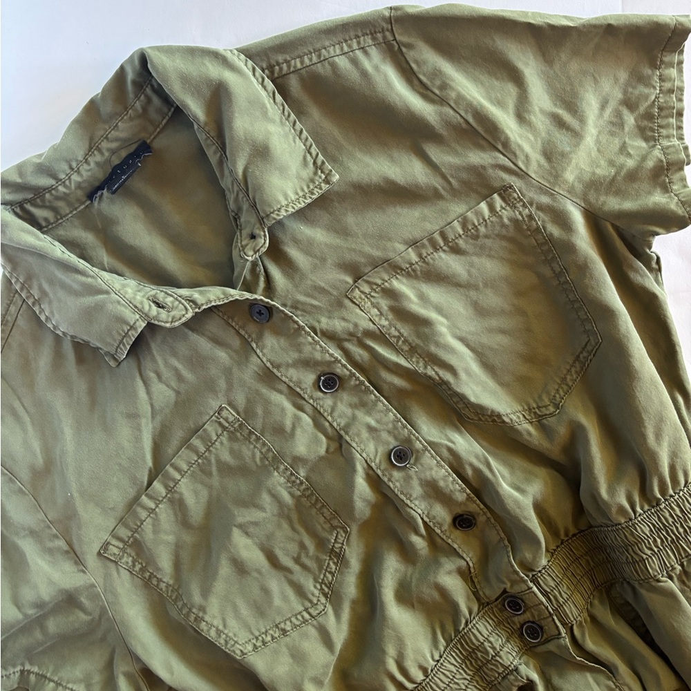 Sanctuary | Green One Piece Button Down POCKET Romper | Alternative Bangladesh